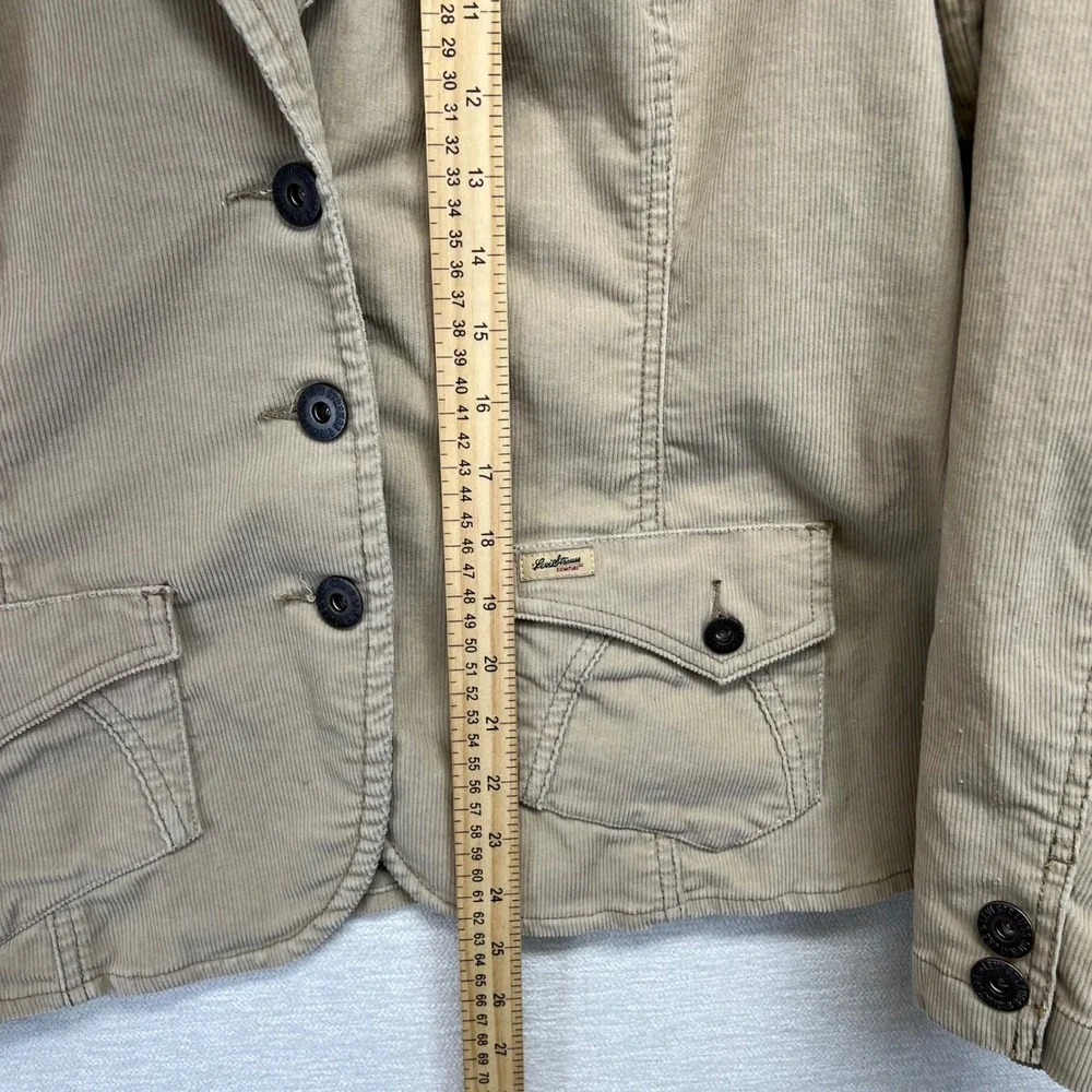 Levi Strauss Signature Corduroy Medium Blazer Jacket Tan VTG Y2K NO TAG READ - Picture 9 of 9